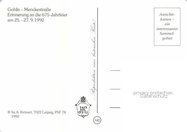 Gohlis Leipzig Menckestrasse 675 Jahrfeier – Bild 2