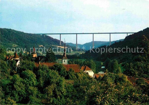 Braunsbach Wuerttemberg Kochertalbrücke Geislingen Schloss Brau