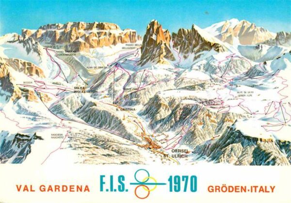 Groeden Tirol Fis Abfahrt 1970