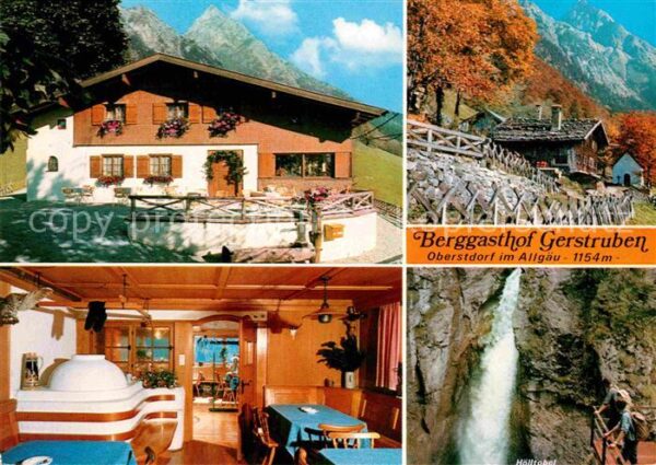 Oberstdorf Berggasthof Gerstruben Gaststube Wasser