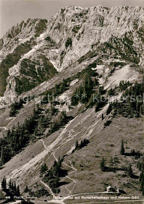 Purtschellerhaus Hoher Goell mit Eckersattel und Hohem Göll