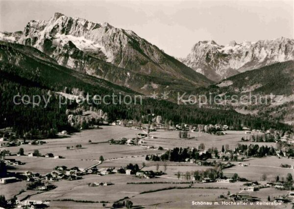 Schoenau Berchtesgaden mit Hochkalter und Reiteralpe