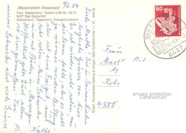Bad Salzschlirf Missionsheim Wieseneck Speise und Tagun – Bild 2
