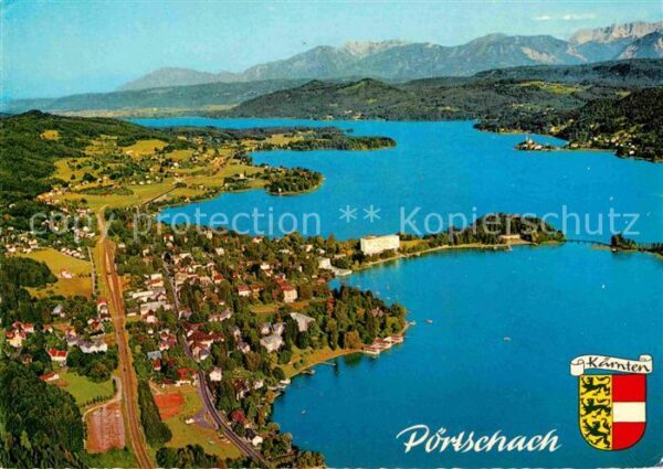 Poertschach Woerthersee mit Maria Wörth und Karawanken Fliegera