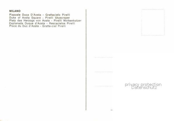 Milano Piazzale Duca d_Aosta Grattacielo Pirel – Bild 2