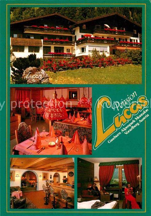 Gaschurn Vorarlberg Pension Lucas Gaststube Bar Zimmer