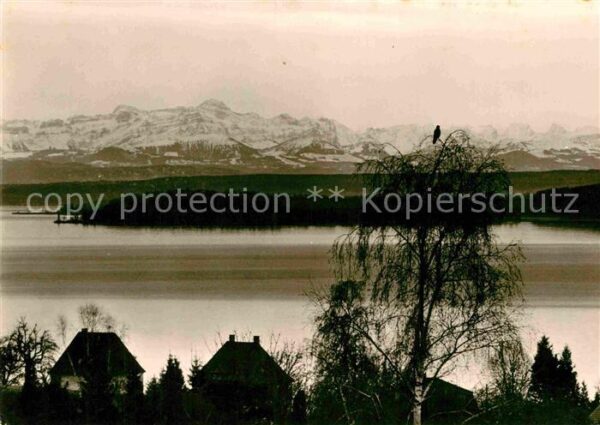 Ueberlingen Bodensee mit Altmann Säntis Churfirsten