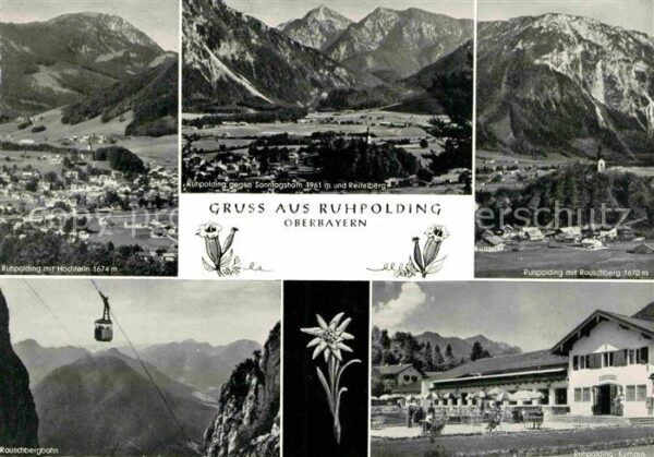 Ruhpolding mit Hochfelln Sonntagshorn Rauschberg S
