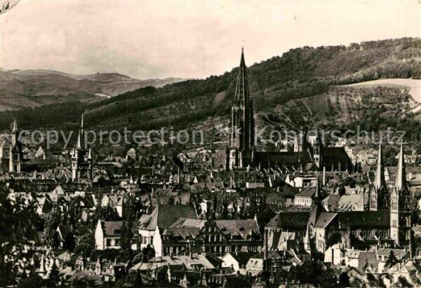 Freiburg Breisgau Stadtblick mit Münster