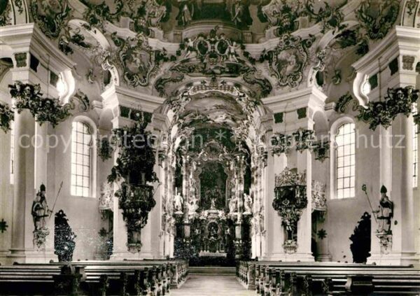 Steingaden Allgaeu Wallfahrtskirche Die Wies Inneres