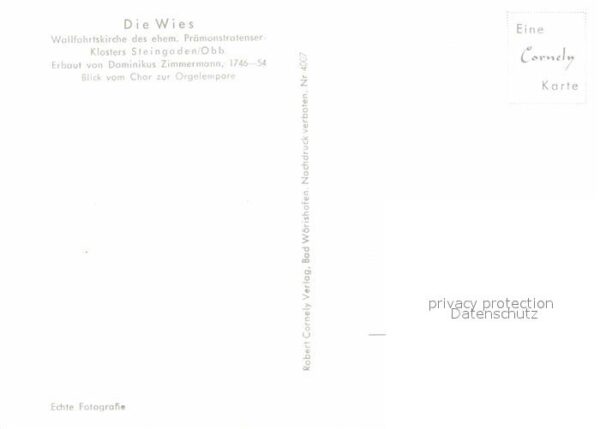 Steingaden Allgaeu Wallfartskirche Die Wies Chor Orgelempo – Bild 2