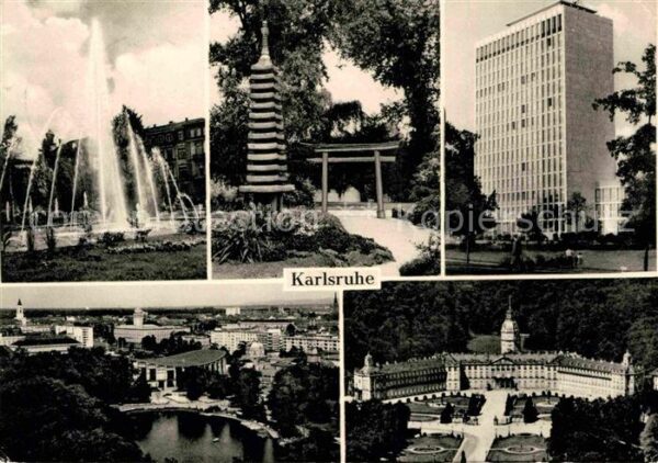 Karlsruhe Baden Wasserspiele Stadtgarten KLV Hochhaus S