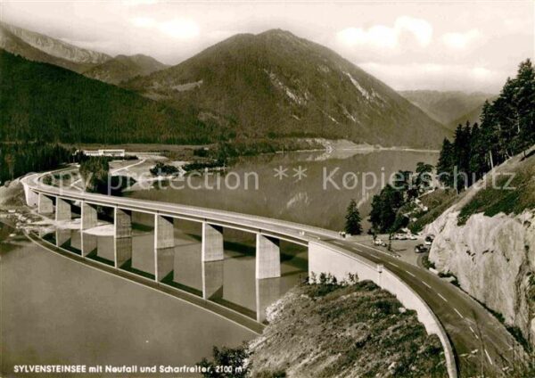 Sylvensteinsee Lenggries mit Neufall und Scharfreiter