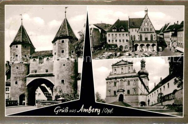 Amberg Oberpfalz Stadttor Kirche Marktplatz