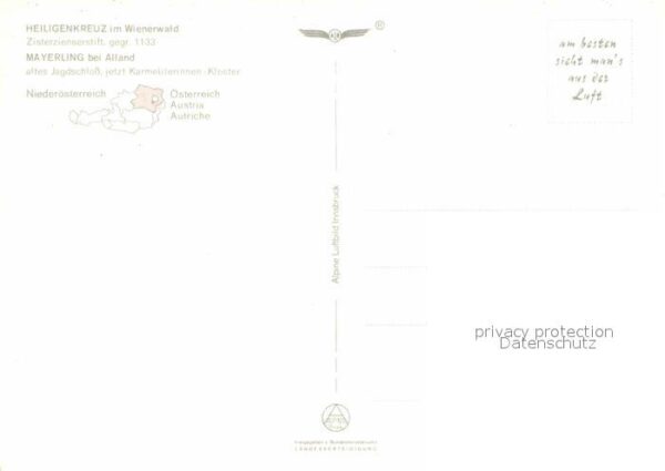 Mayerling Baden Fliegeraufnahme Heiligenkreuz – Bild 2