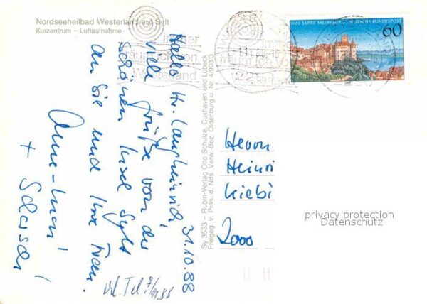 Westerland Sylt Fliegeraufnahme Kurzentrum – Bild 2