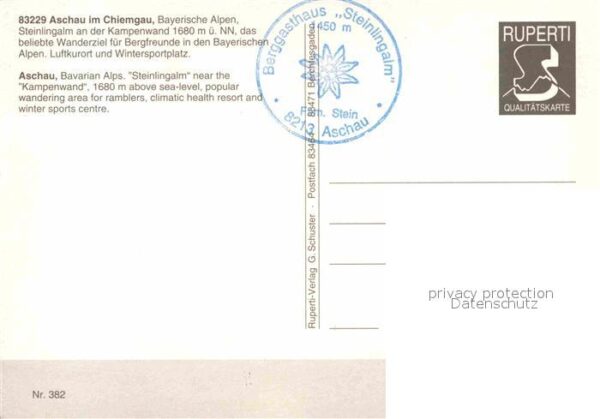 Aschau Chiemgau Kampenwand Kapelle Altar Steinlingeralm – Bild 2