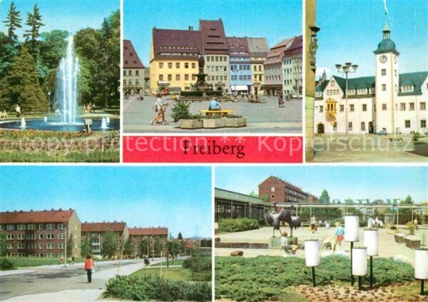 Freiberg Sachsen Scheringhaus Brunnendenkmal Obermarkt R