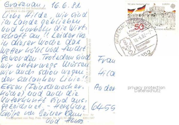 Lusen Bayerischer Wald Schutzhaus Blick nach Tschechien – Bild 2