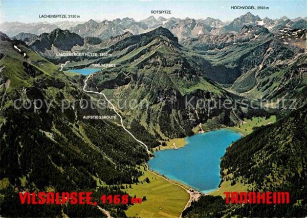 Tannheim Tirol Fliegeraufnahme Vilsalpsee