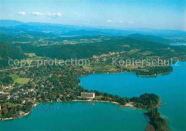 Poertschach Woerthersee Fliegeraufnahme