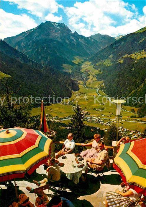Mayrhofen Zillertal lick von der Terrasse des Steinerkogelh