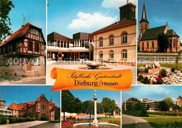 Dieburg Kirche Park Brunnen Schloss