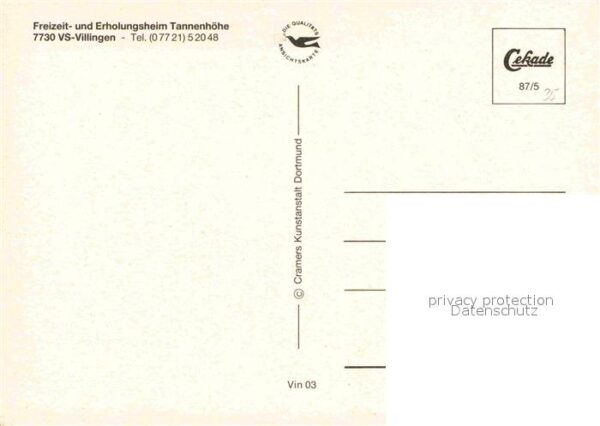Villingen-Schwenningen Freizeit-und Erholungsheim Tannenhöhe – Bild 2
