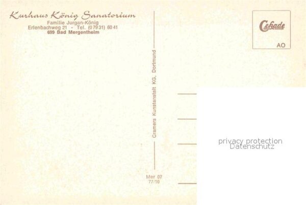 Bad Mergentheim Kurhaus König Sanatorium – Bild 2