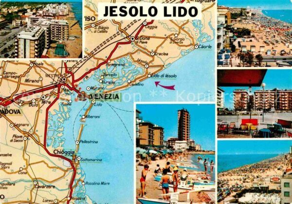 Jesolo Lido Landkarte Strand