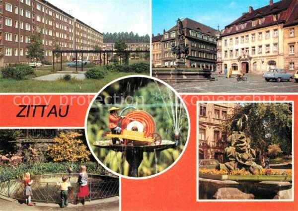 Zittau Herkulesbrunnen Neubaugebiet Schwanenbr