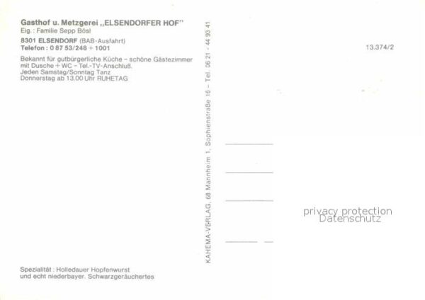 Elsendorf Kelheim Gasthaus Elsendorfer Hof – Bild 2