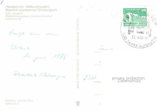 Heubach Thueringen Cafe Erholungsheim Hermann Duncker Teil – Bild 2