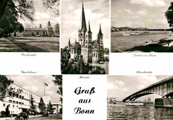 Bonn Rhein Universität Rheinbrücke Bundeshaus Müns