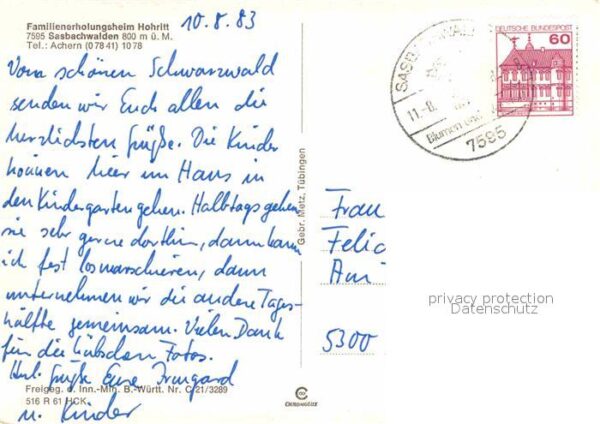 Sasbachwalden Fliegeraufnahme Erholungsheim Hohritt – Bild 2
