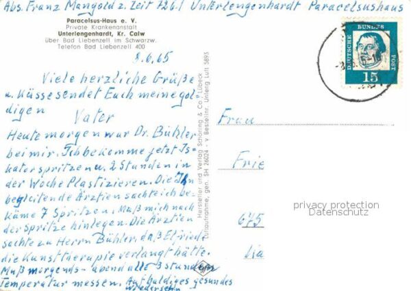 Bad Liebenzell Fliegeraufnahme Paracelsus Haus – Bild 2