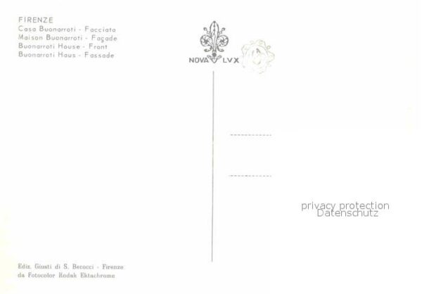 Firenze Florenz Buonarroti Haus Fassade – Bild 2