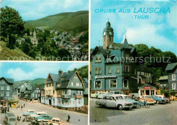 Lauscha Teilansicht Hüttenplatz Kulturhaus