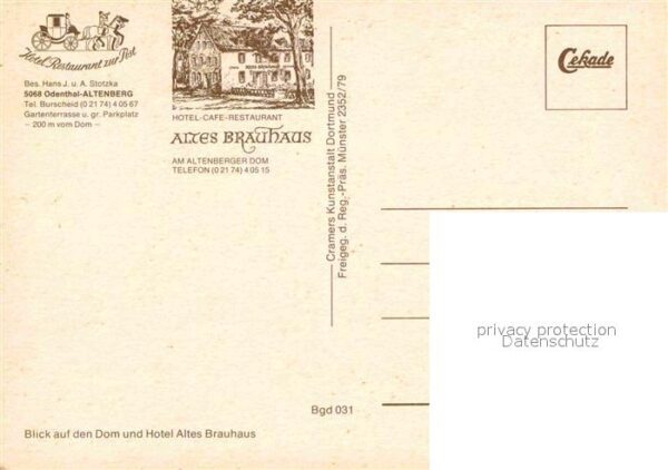Odenthal Fliegeraufnahme Dom Hotel Altes Brauhau – Bild 2