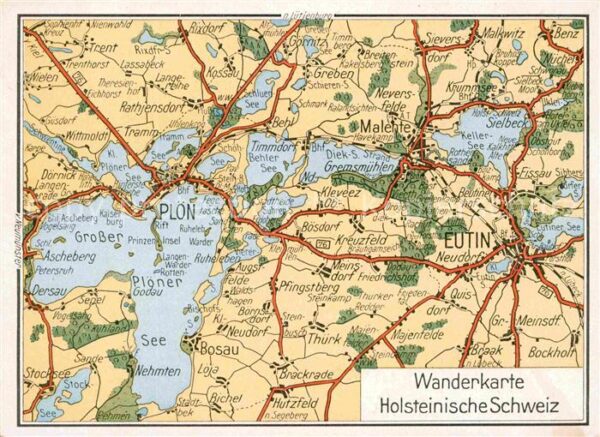 Eutin Wanderkarte Holsteinische Schweiz