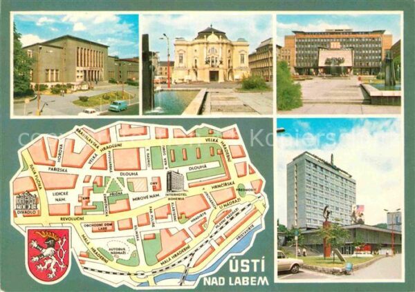 Usti nad Labem Stadtplan Interhotel Bahnhof