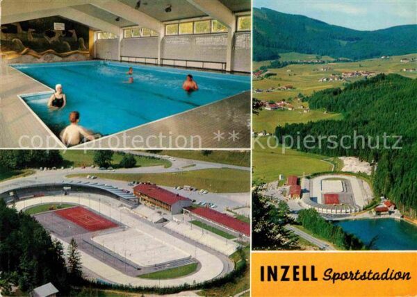 Inzell Fliegeraufnahme Sportstadion Hallenbad