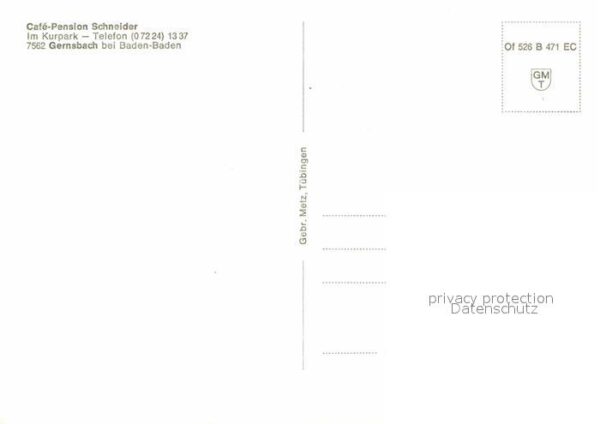 Gernsbach Cafe Pension Schneider – Bild 2