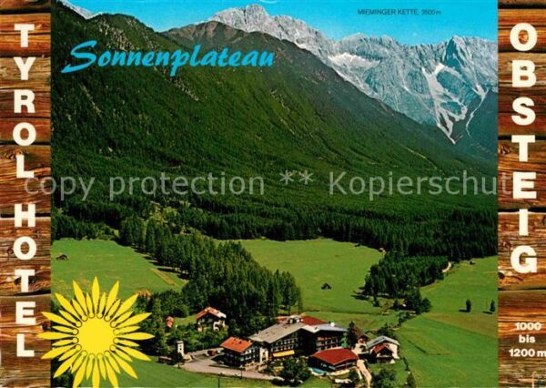 Obsteig Tirol Fliegeraufnahme Hotel Tyrol Mieminger K