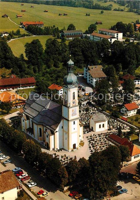 Lenggries Pfarrkirche St Jakob Fliegeraufnahme