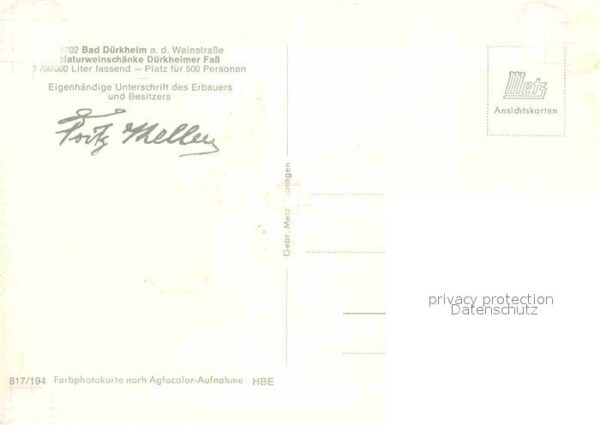 Bad Duerkheim Naturweinschänke Dürkheimer Fass – Bild 2