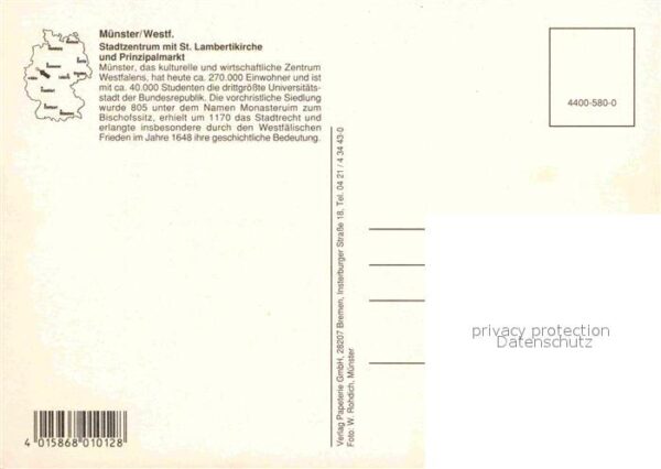 Muenster Westfalen Stadtzentrum St Lambertikirche Prinzipa – Bild 2