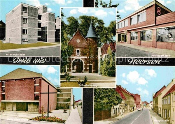 Neersen Niederrhein Altenwohnheim Schlosseingang Kreisspark