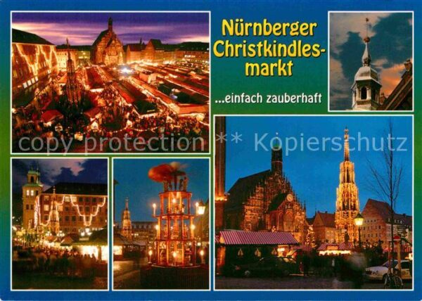 Nuernberg Christkindlesmarkt bei Nacht Details