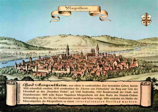 Bad Mergentheim Städtebild Alter Stich